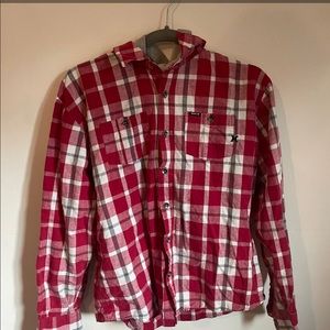 Flannel with hoodie
